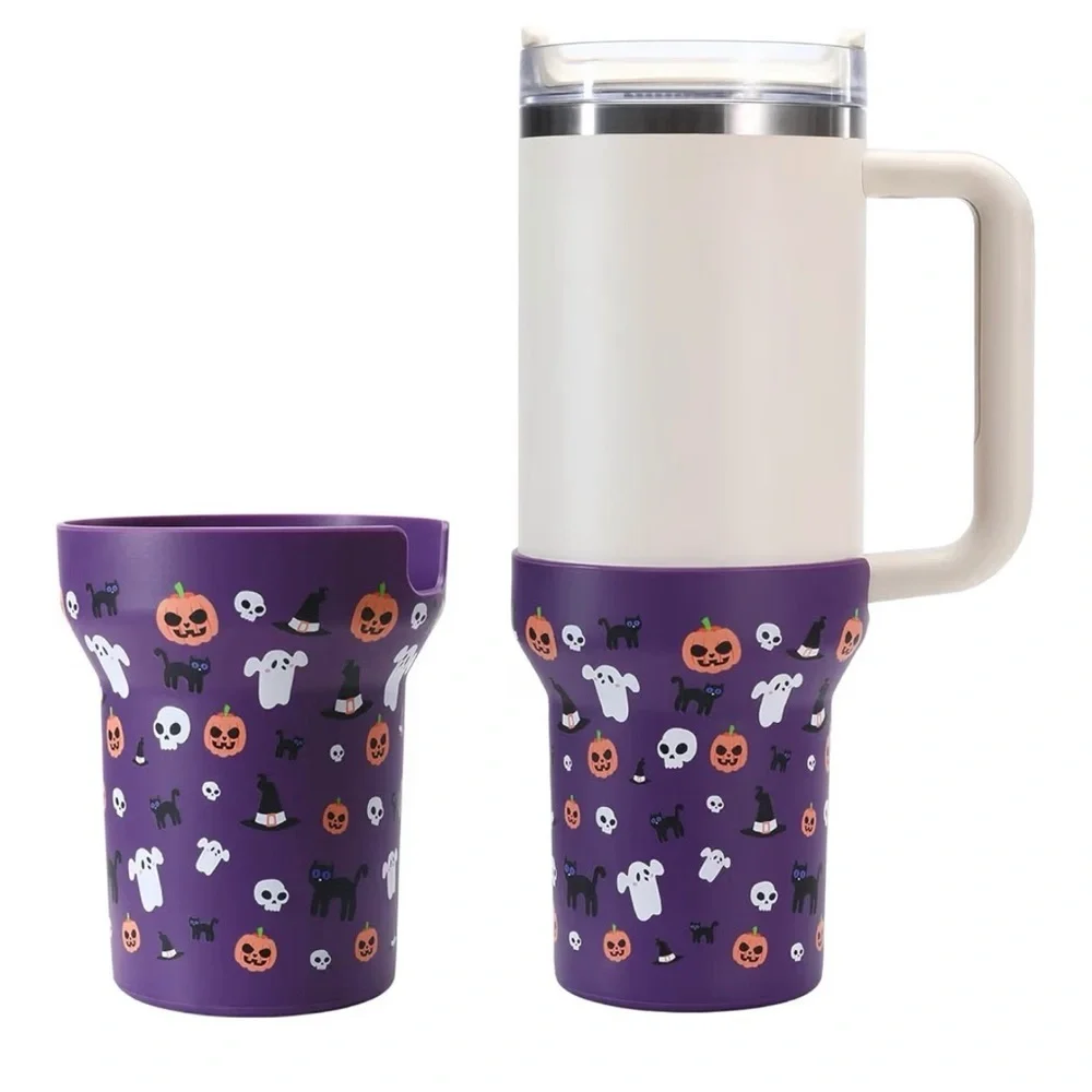 Silicone Boot for Stanley Cup 40oz, 2 PACK Halloween  Sleeve Cover Fit 4 Stanley